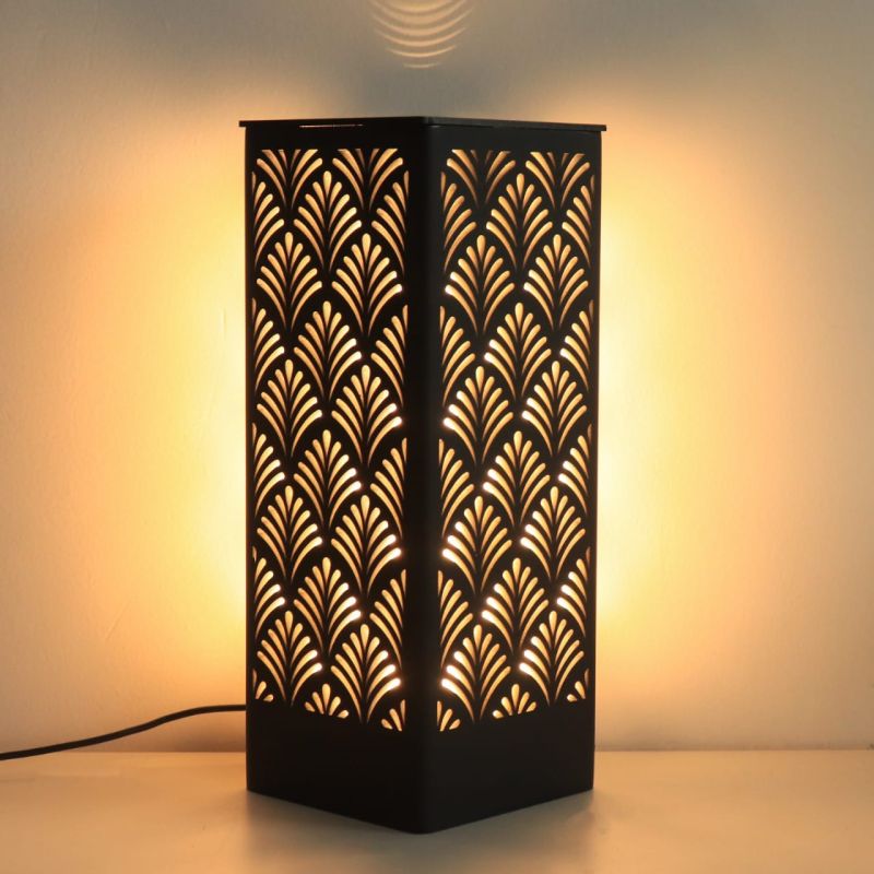 Elegant Wooden LED Table Lamp Wooden Carved Design Creative Warm Ceiling Light for Living Room